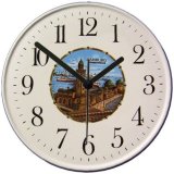 Souvenir Uhr Städtemotiv runde Uhr Hamburg Quarzuhr