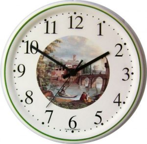 Keramik Wanduhr (Motiv Italien:Brücke)