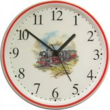 Keramik Wanduhr "Lokomotiv"