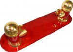 Foto & Kartenhalter Lachs farbig marmoriert Gold poliert