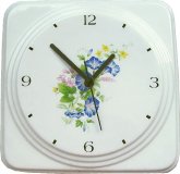 Keramik Küchenuhr Morning Glory Blumen mit Quarzuhr