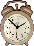 Keramik Weckeruhr-Form braun Zweischichtmetallik Funkuhr