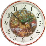 Keramik Wanduhr "Frühling"