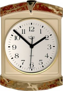 Keramik Küchenuhr "grau-pink Marmorr" Funkuhr