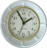 Keramik Küchenuhr Artline funde Uhr reliefartig geprägt weiß