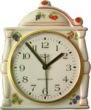 Keramik Kaffeemühlen Uhr Artline Beeren Braunrand Funkuhr