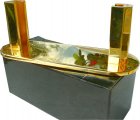 Karten Visitarten Halter Zweier Set Messing Gold poliert