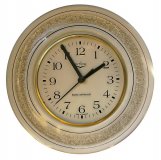 Keramik Küchenuhr "Braunlüster" Braunrand, Funkuhr