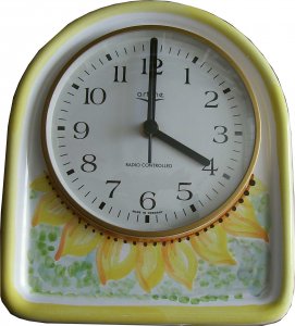 Keramik Küchenuhr "Vegetable Orchard" Quarzuhr