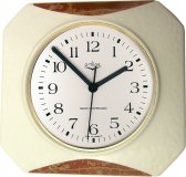 Keramik Küchenuhr "Braunmarmor Tapetendekor" Funkuhr m.Fehler