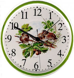 Keramik Wanduhr (Motv Spätze)