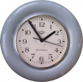 Keramik Wanduhr hellgrau Funkuhr