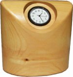 Kieferholz Tischuhr Block Seiko Einsteckwerk Artline Quarz