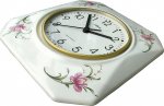 Keramik Küchenuhr "Autumn Leaves" Braune Blätter, Funk