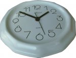 Keramik Küchenuhr weiß, Quarzuhr