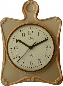 Keramik Küchenuhr "orangenbraun" Funkuhr