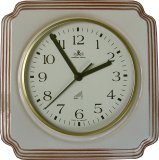 Keramik Küchenuhr Artline patiniert mit Braunrand glänzend Fun