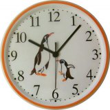 Keramik Wanduhr (Motv Pinguine)