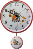 Keramik Kinder Uhr mit Pendel Zebra Quarzuhr