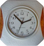 Keramik Küchenuhr braun-marmor Tapetendekor Funkuhr