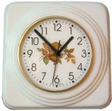 Keramik Küchenuhr artline quadratisch Herbstblätter Funkuhr