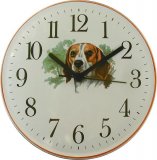 Keramik Wanduhr (Motiv Beagle) Quarzuhr