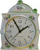 Keramik Kaffeemühlen Uhr Brombeeren Grünzierung, Funkuhr