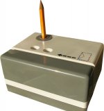 Brieföffner und Bleistift Spitzer elektrisch grau/weiß kombi