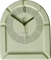 Keramik Wanduhr weiß seidenmatt grafisches Design Kreise Funkuhr