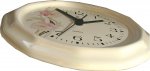 Keramik Wanduhr Artline rosa Schlüsselblumen m.Fehler Quarzuhr