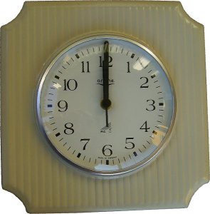 Keramik Küchenuhr "Hellgrau" Funkuhr