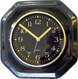 Keramik Küchenuhr schwarz glänzend m.Fehler: Kratzer,Sonderange