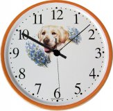 Keramik Hund Uhr Wanduhr Labrador Blaurand, Quarzuhr