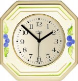 Artline Keramik Küchenuhr Heidelbeer Blau handgemalt Funkuhr