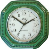 Keramik Küchenuhr Artline leuchtend grün glänzend Funkuhr