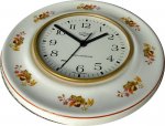 Keramik Küchenuhr Nut Harvest Braunzierung opt.Fehler Funk
