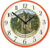große runde Uhr Motiv Neuschwanstein