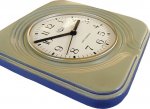 Keramik Küchenuhr kobaltblau patiniert matt Funkuhrhr