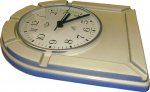 Keramik Wanduhr "blau-metallik" Funkuhr