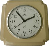 Keramik Küchenuhr Artline hellbeige glänzend Funkuhr