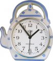 Keramik Teekannen-Uhr "Blaue Blühmchen" Funkuhr