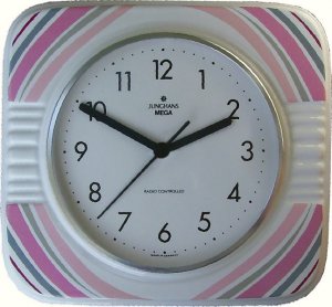 Keramik Küchenuhr Regenbogenfarben Tapetendekor Funkuhr