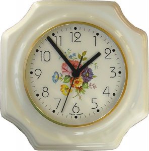 EVIT Uhren: Keramik Küchenuhr High Sommer Blumenstrauß Funkuhr [024243F