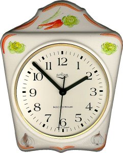 Keramik Küchenuhr: Topf "Gänse" Funkuhr